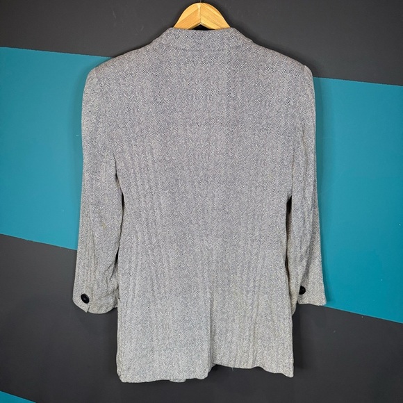 Vintage Giorgio Armani Classic Gray zig zag Blazer size 42 - Picture 6 of 15